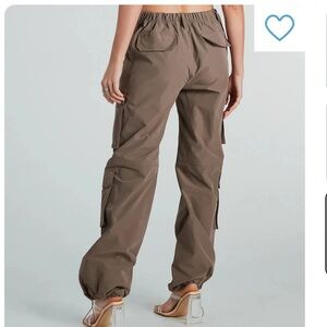 Windsor High-Rise Cargo Pants - Brown